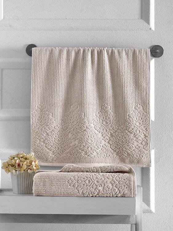 Полотенце махровое KARNA VERDA бежевое 50х90