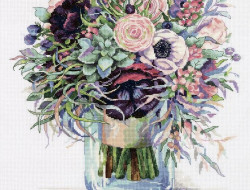 Набор для вышивания PANNA Золотая коллекция C-7159 БУКЕТ С АНЕМОНАМИ 31х37,5