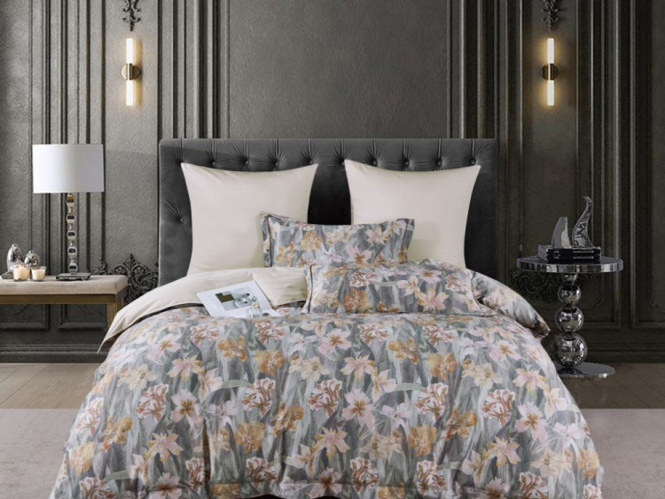 Постельное белье из египетского хлопка Premium ASABELLA 2112-6 50х70 (2шт) и 70х70 (2шт) евро