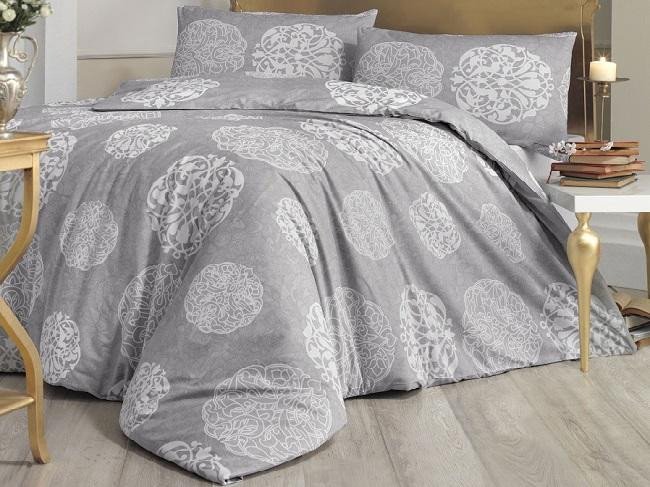 Постельное белье ALTINBASAK RANFORCE BELLO серое 50х70 евро