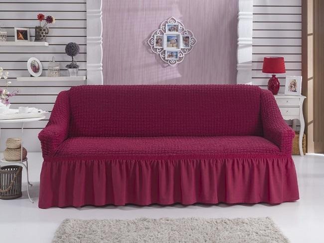 Чехол на двухместный диван BULSAN фуксия