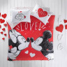 Детское постельное белье из ранфорса с простыней на резинке TAC MINNIE AND MICKEY LOVELY BY DISNEY евро