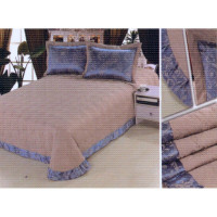 Покрывало из жаккарда стеганное с вышивкой DIVA AFRODITA EXCLUSIVE 029 220х240 с наволочками 50х70 (2шт)