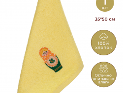 Полотенце для кухни DIVA AFRODITA МАТРЕШКА 30х50 (1шт) желтое