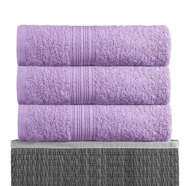 Полотенце махровое BAYRAMALY сиреневое 40х70