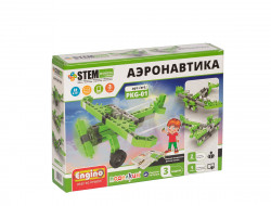 Конструктор пластиковый ПОДЕЛКИН &amp; ENGINO PKG-01 Аэронавтика 63 элемента