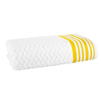 Полотенце махровое TAC LINE YELLOW бело-желтое 50х90