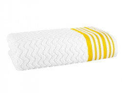 Полотенце махровое TAC LINE YELLOW бело-желтое 50х90