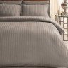Постельное белье из LUX жаккарда в PVC TAC PLACE серое евро