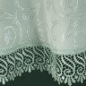Скатерть жаккардовая с гипюром овальная KARNA KDK ментол 160x220