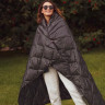 Дорожный плед-пончо пуховый GERMAN GRASS Travel Cape Plaid Grass Dark Grey 130х170