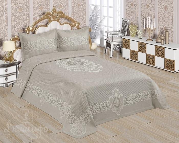 Покрывало жаккардовое KARNA LUKA серое 240х260Н