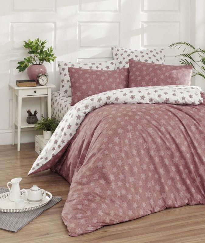 Постельное белье из ранфорса KARVEN N022 LIGHT ROSE 50х70 (1шт), 70х70 (1шт) 1,5-спальное