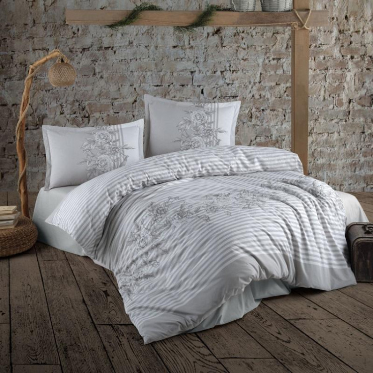 Постельное белье из ранфорса KARVEN N023 LATINA GREY V-1 50х70 (2шт), 70х70 (2шт) евро