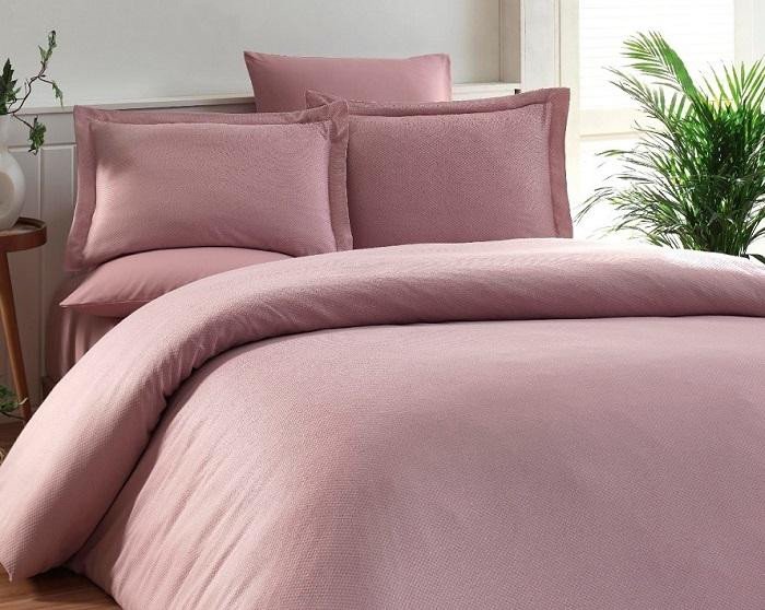 Постельное белье из бамбука с хлопком KARNA RUYA пудра евро