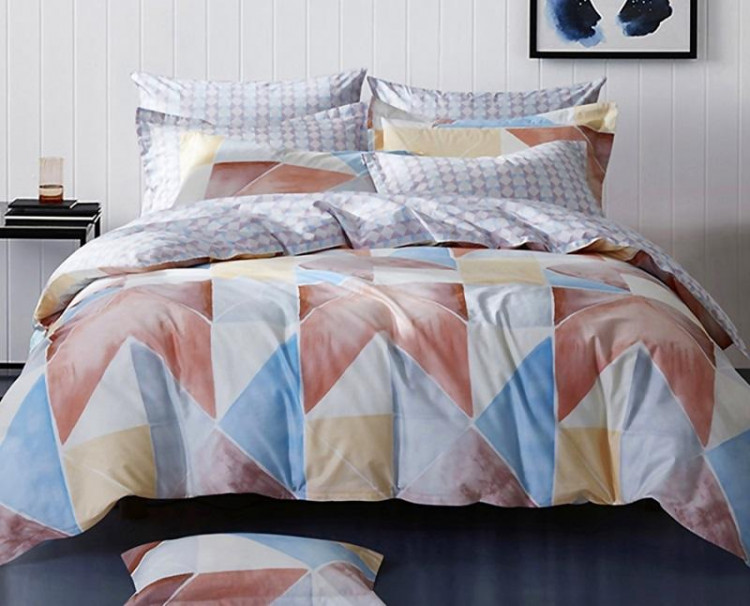 Постельное белье двухстороннее из твил-сатина SAILID BP-64-1 1,5-спальное