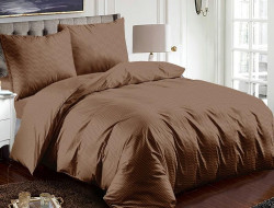 Постельное белье из микросатина TANGO коричневый зигзаг 50х70 (1шт), 70х70 (1шт) 1,5-спальное