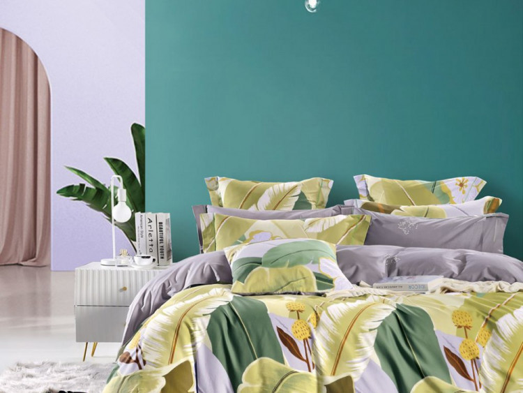 Постельное белье из сатина ASABELLA 1853-6 50х70 (2шт) и 70х70 (2шт) евро