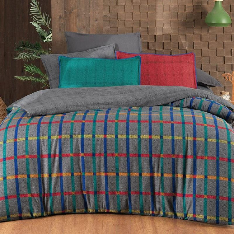 Постельное белье из фланели SAREV RAGNAR GRI 1,5-спальное