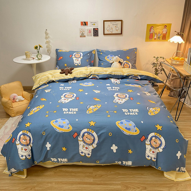 Постельное белье из сатина TANGO space 70х70 (2шт) 1,5-спальное