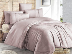 Постельное белье из DELUXE ранфорса KARVEN N028 GALA PUDRA 50х70 (2шт) 1,5-спальное
