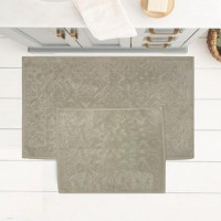 Набор ковриков для ванной хлопковый KARVEN KV420 LUNA светло-бежевый 50х60 (1шт), 60х100 (1шт)