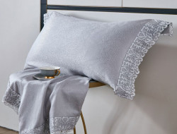 Наволочка из жаккарда с кружевом ASABELLA Лабиринты снов 70х70 (1шт)