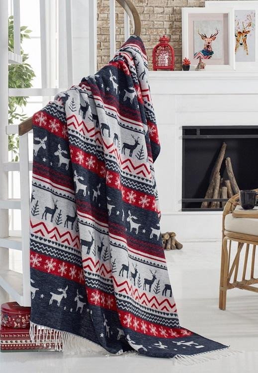 Плед хлопковый с акрилом KARNA GEYIK 150х200