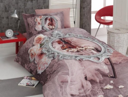 Постельное белье из 3D сатина KARVEN N034 VIOLIN 50х70 (2шт) 1,5-спальное