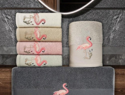 Набор полотенец махровых хлопковых KARVEN VIP COTTON H3260 FLAMINGO 50х90 (6шт)