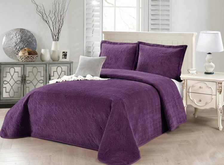 Покрывало с наволочками тонкое велюровое TANGO CASABLANCA CAS-35 230х250