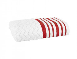Полотенце махровое TAC LINE RED бело-красное 70х140
