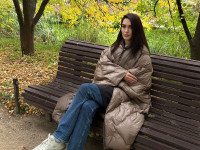 Дорожный плед-пончо пуховый GERMAN GRASS Travel Cape Plaid Grass Milk Chocolate 130х170