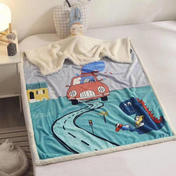 Плед детский фланелевый из микрофибры с шерпой TANGO LEONCELLO LEO-05 100х140