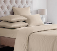 Пододеяльник из страйп-сатина SAILID ST-6-180х215 бежевый 180х215