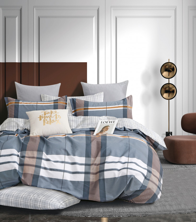 Постельное белье из твил-сатина TANGO кубрикс 50х70 (1шт), 70х70 (1шт) 1,5-спальное