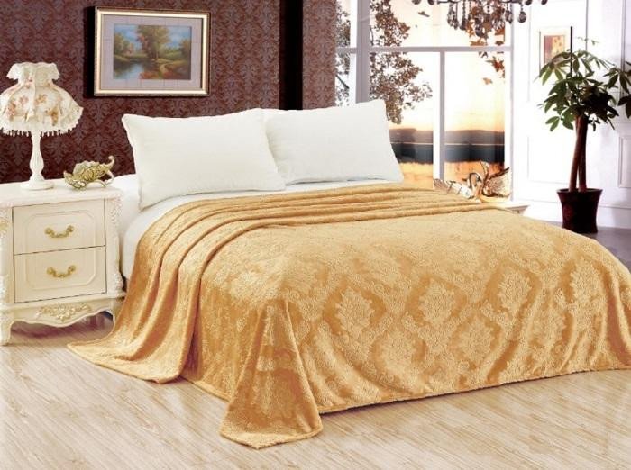 Плед однотонный с тиснением из микрофибры АЛЬВИТЕК ВЕНЕЦИЯ 092-pv 180х200