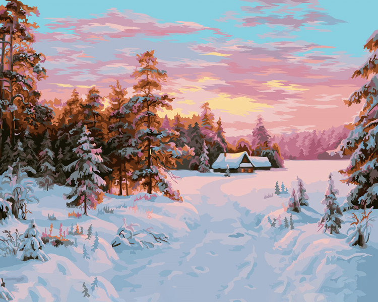 Набор для раскрашивания по номерам ФРЕЯ PNB/R1 №147 Дорога к дому 50х40 см