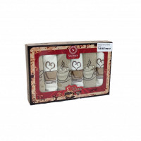 Набор кухонных полотенец вафельных хлопковых NILTEKS HM745 КОФЕ V2 40х60 (6шт)