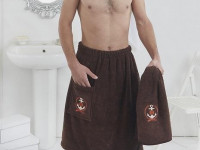 Набор мужской для ванной и сауны KARNA PAMIR коричневый