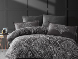 Постельное белье из ранфорса KARVEN N023/1 PULSE ANTRASIT V-1 50х70 (2шт) евро