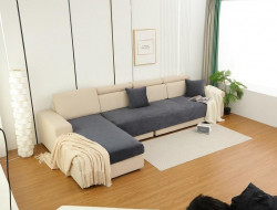Набор накидок на диван из микрофибры TANGO SOFA графит 90х160 (1шт), 90х210 (1шт)