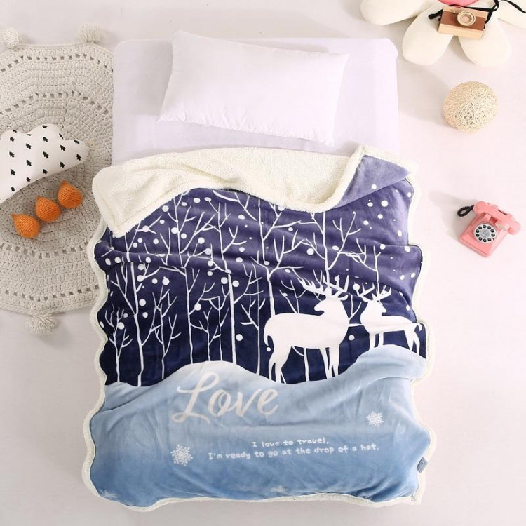 Плед детский фланелевый из микрофибры с шерпой TANGO LEONCELLO LEO-22 100х140