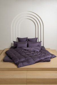 Постельное белье с простыней на резинке 160х200 GERMAN GRASS VIOLET BRILLIANT GRASS 70х70 (2шт) семейное