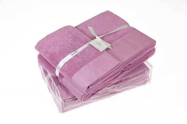 Полотенце хлопковое махровое DEVILLA 03598 SENSES фиалковое 90х150