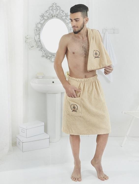 Набор мужской для ванной и сауны KARNA PAMIR кофейный