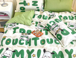 Постельное белье из микросатина TANGO надписи 50х70 (1шт), 70х70 (1шт) 1,5-спальное