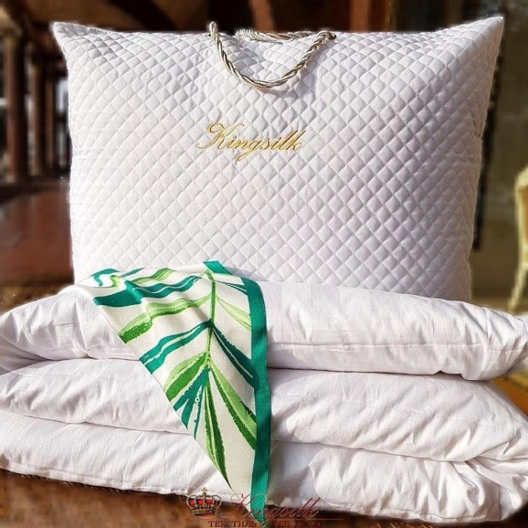 Одеяло из натурального шелка Mulberry KINGSILK ELISABETTE PREMIUM белое 170х205 теплое