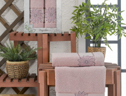 Набор полотенец махровых DAYSTAR светло-розовый 50х90, 70х140 в коробке