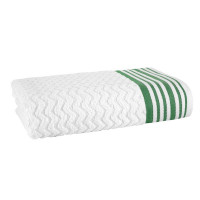 Полотенце махровое TAC LINE GREEN бело-зеленое 70х140